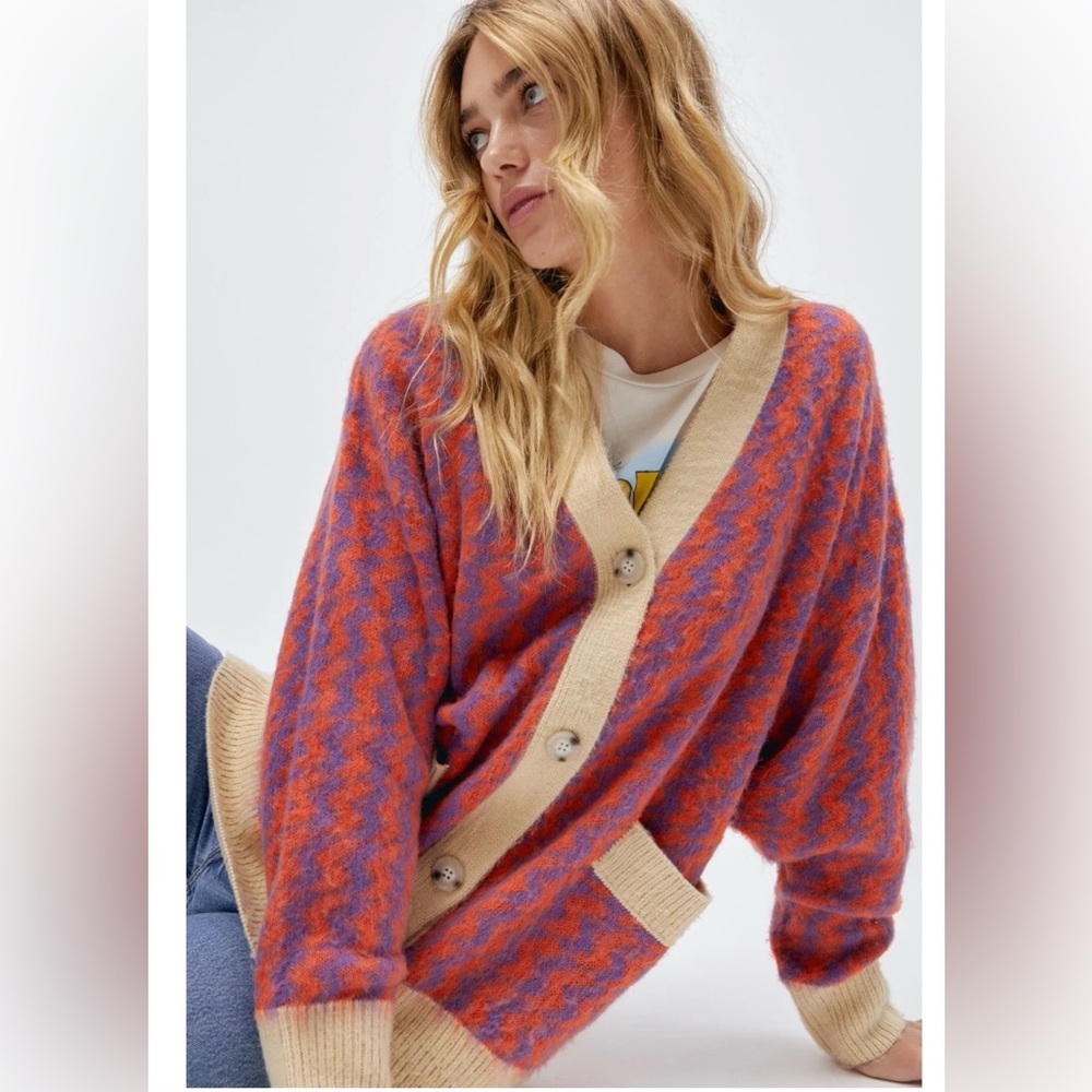 Daydreamer Purple and Orange Cardigan